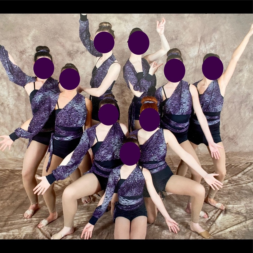 Weismann Purple & Black Dance Costume & Headpiece